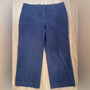 Talbots Chelsea Cropped Pants Women’s Size 10 Blue Casual NWOT